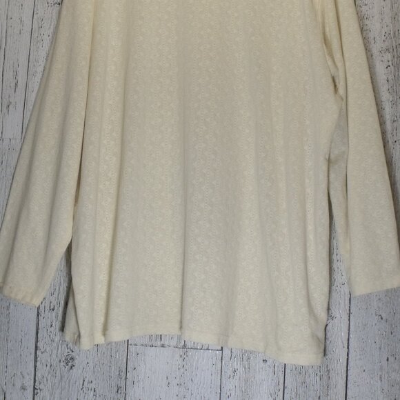 Fashion Formulas Womens Dressy Cream Button Front Tunic Top Size 2X - Picture 7 of 8